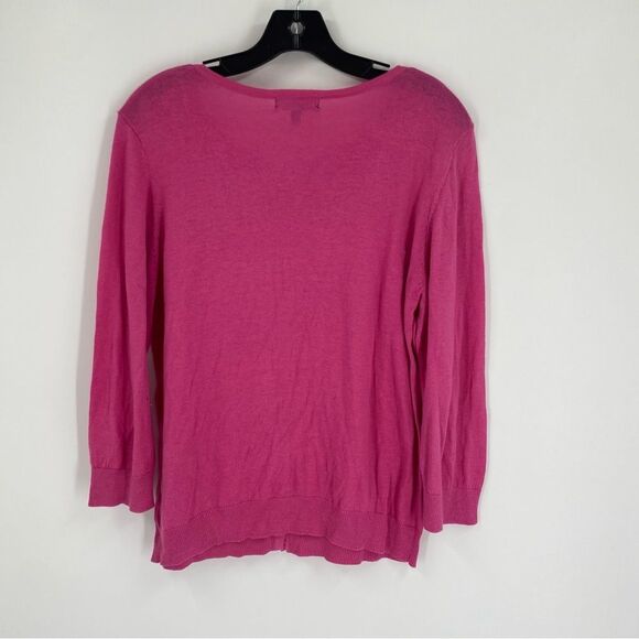 Elementz Fuchsia Layered Cardigan size L - Picture 2 of 3